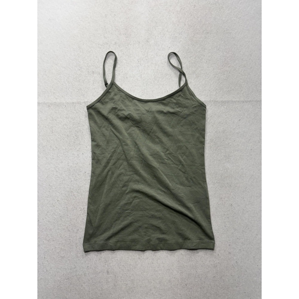 Forever 21 Tank Top Womens Medium Green Scoop Neck Cami Knit Stretch Casual